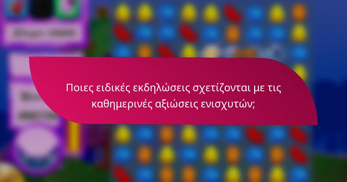 Ποιες ειδικές εκδηλώσεις σχετίζονται με τις καθημερινές αξιώσεις ενισχυτών;