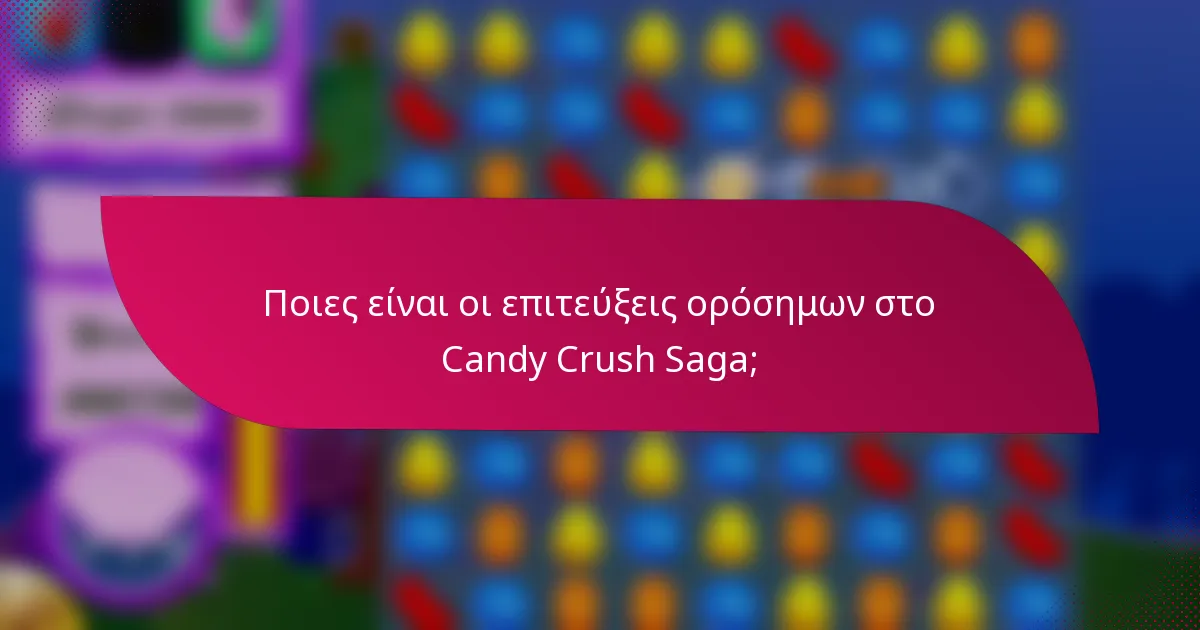 Ποιες είναι οι επιτεύξεις ορόσημων στο Candy Crush Saga;