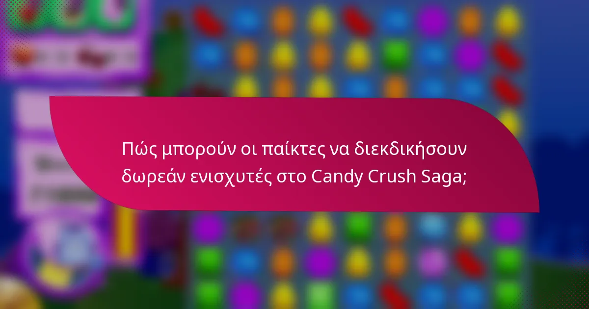 Πώς μπορούν οι παίκτες να διεκδικήσουν δωρεάν ενισχυτές στο Candy Crush Saga;