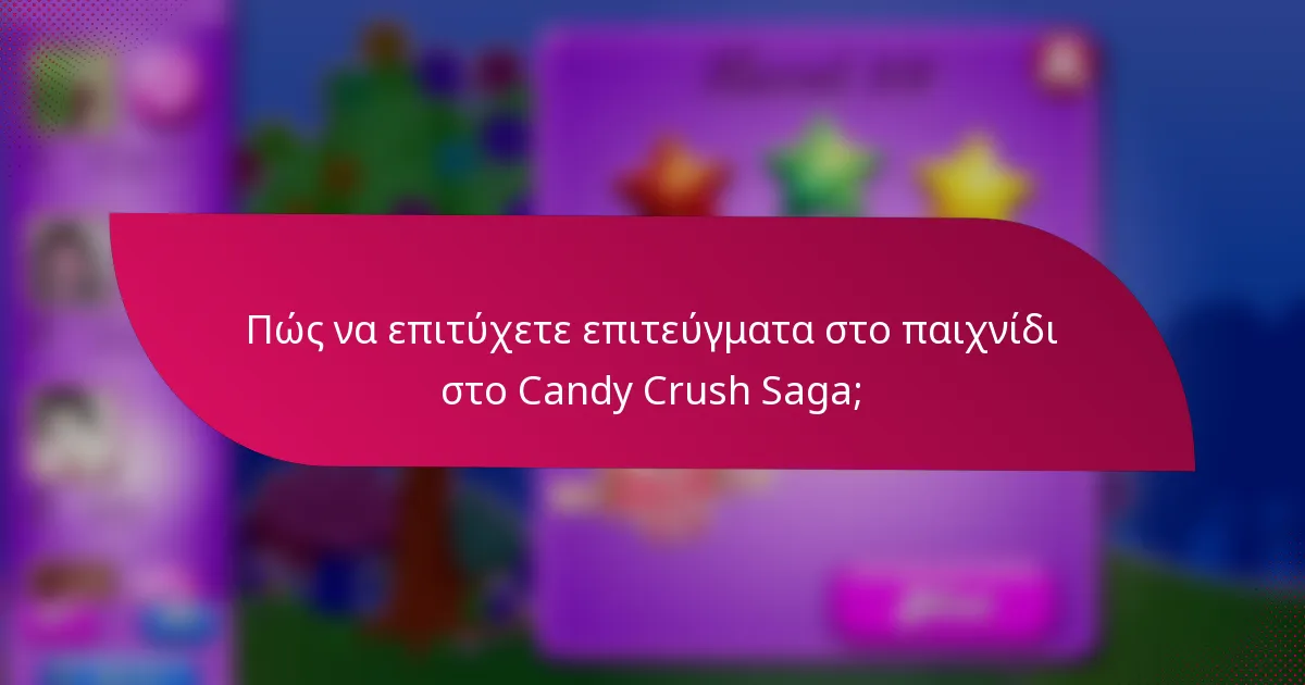 Πώς να επιτύχετε επιτεύγματα στο παιχνίδι στο Candy Crush Saga;