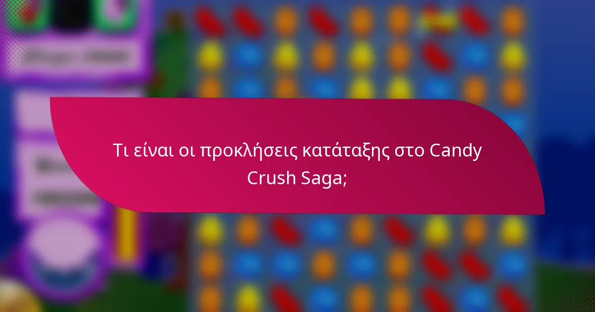 Τι είναι οι προκλήσεις κατάταξης στο Candy Crush Saga;