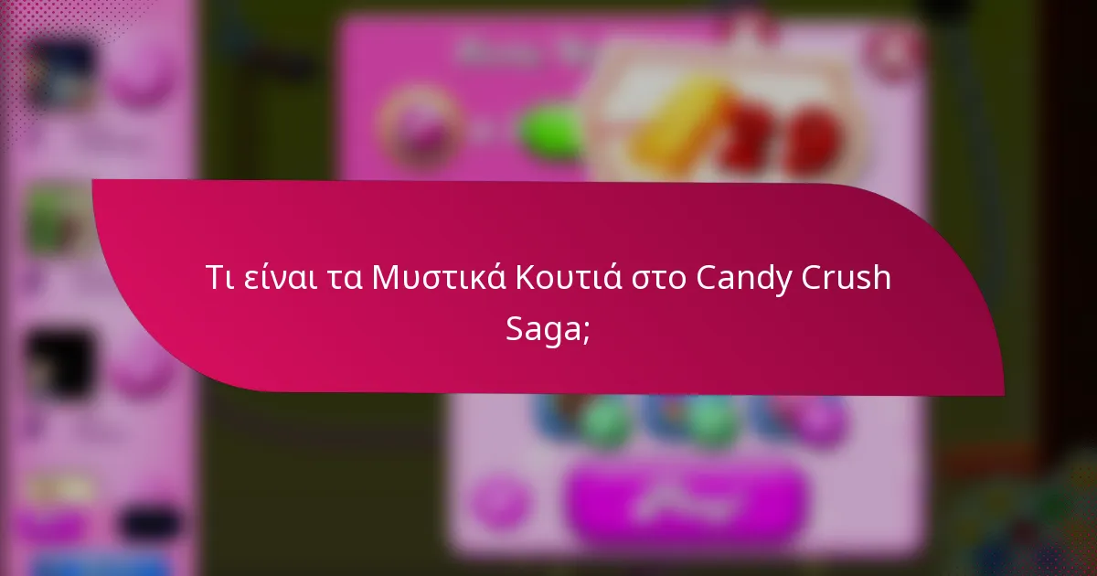 Τι είναι τα Μυστικά Κουτιά στο Candy Crush Saga;